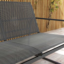 Set 4 Pezzi Salotto da Giardino con 2 Poltrone Divano 2 Posti e Tavolo in Mesh Nero      