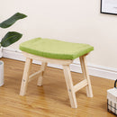 Sgabello in Tessuto e Legno di Pino 48x33x42 cm Fumer James Verde