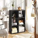 Libreria a Cubi con 6 Ripiani Portaoggetti, in Legno, 61.5x29.5x91.5 cm, Nero      