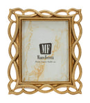 Cornice Wave 23x1,8x27,9 cm in Resina e Vetro Oro      