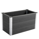 Fioriera Vaso per Piante e Colture in Legno e Plastica Grigio 100x50x50 cm 