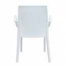 Sedia indiana 57x59x86 h cm in Wicker Bianco