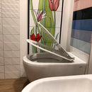 Coppia di Sanitari WC e Bidet a Terra Filo Muro in Ceramica 37,8x56,5x41cm Bianco