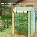 Serra da Giardino 2 Zone Separate e Porte Avvolgibili 100x80x150cm Copertura in PE