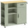 Mobile da Cucina 96,5x38x87 cm con Cassetto Armadietto e Ripiano Regolabile in MDF Verde Chiaro