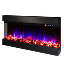 Camino Elettrico da Incasso 48,4x93x20 cm Effetto Fiamma 1500W Dalas Nero