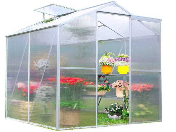 Serra da Giardino 1,9x1,25 m in Alluminio e Policarbonato Alveolare 3,7mm Grigio sconto