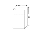 Mobile Lavatoio in Ceramica 1 Anta con Strofinatoio in Legno Massello 45x50x86A cm Bianco Opaco