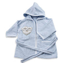 Accappatoio per Neonati 6-18 Mesi 50x30x2 cm in Spugna di Cotone Lovely Azzurro