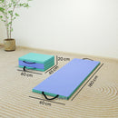 Tappeto Fitness Pieghevole 180x60x5 cm in Schiuma ad Alta Densità in Plastica ed EPE Verde e Viola  