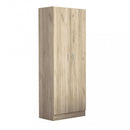 Armadio 2 Ante 80x52x180 h cm in Truciolare bilaminato Rovere grigio