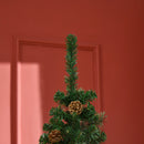 Albero di Natale H195 cm 556 Rami con Pigne Decorative Verde