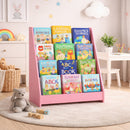 Libreria Montessoriana per Bambini 80x30x88 cm Scaffale in Legno Rosa      