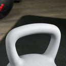 Kettlebell per Allenamento 6 Kg in PVC e Sabbia Metallica Grigio