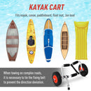 Carrello per Kayak e Canoa Pieghevole con Imbottiture Antiscivolo  in Alluminio Argento Nero e Rosso
