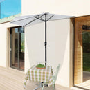 Ombrellone da Giardino 2,95x2,50 m Palo Ø38 mm in Alluminio con Manovella Bianco 