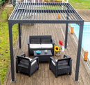 Pergola da Giardino 2,4x3x2,35 m in Alluminio Grigio Antracite 