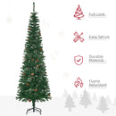 Albero di Natale H195 cm 556 Rami con Pigne Decorative Verde