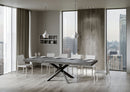 Tavolo Allungabile 180-440x90x77 cm Volantis Premium Cemento Telaio Antracite 