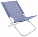 Set 3 Sedie Mare Spiaggine Pieghevoli in Acciaio Soriani Text Blu Melange