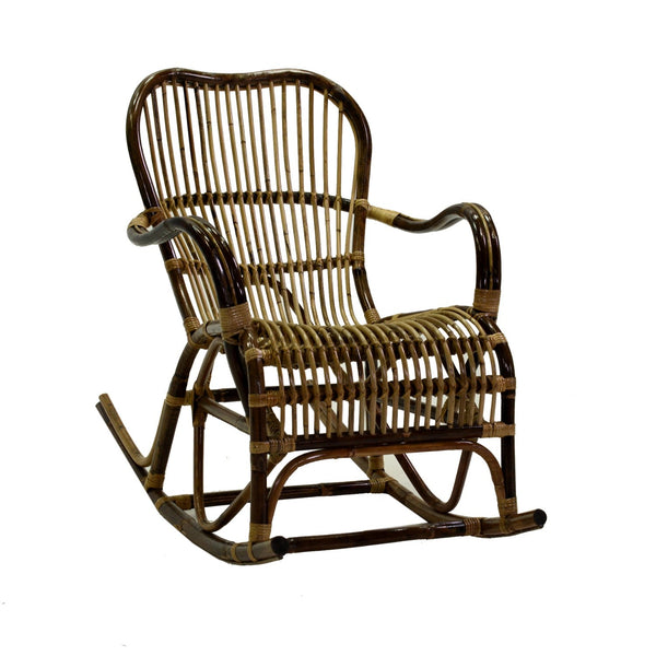 Dondolo da Giardino in Rattan 67x106H49/90cm Naturale sconto