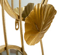 Specchio da Muro Triple Flow 65x8x88 cm in Ferro e Specchio e MDF Oro      