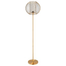 Lampada da Terra Ø35x150 cm E27 Paralume Sferico Oro