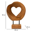 Scultura Hasi 20x10x28 cm in Teak Riciclato         