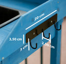 Tavolo da Lavoro 112x45xH112 cm in Legno Cunninghamia  lanceolata Blu