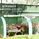 Serra da Giardino a Tunnel 300x100x80 con Porte Avvolgibili cm in Acciaio e Plastica PP Verde      