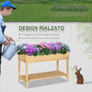 Orto Urbano Pensile in Legno con 8 Griglie e Ripiano Inferiore 120x60x81 cm 