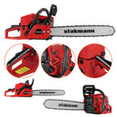 Motosega a scoppio Benzina 2 Tempi 52 cc Lama 50 cm Taglia Legna Rami EasyStart Rosso