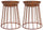 Set 2 Bracieri da Giardino Ø50x63h cm Efesto Ruggine