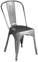 Sedia da Giardino 43x53x86 cm in Lamiera Silver