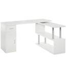 Scrivania da Ufficio ad Angolo Porta PC 114x120x74,6 cm in Legno  Bianca