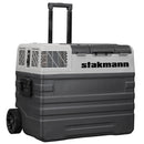 Frigorifero per Auto Barca Camper 52L con Compressore AC/DC 12V e 220V Portatile con Maniglia Grigio      