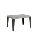  Tavolo Allungabile 140-244x90x77 cm Flame Cemento Telaio Antracite