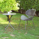 Tavolo Bristol Ø60x71h cm in Acciaio Taupe