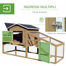 Pollaio da Giardino per Galline con Corsa e Zona di Nidificazione Vassoio Estraibile 200x80x105 cm 