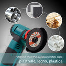 Smerigliatrice Angolare 19500 Giri/Min con Doppia Batteria e 2 Dischetti da 3"