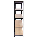 Set 3 Scaffali Senza Bulloni 90x45x180 cm in Acciaio Nero  
