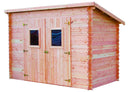 Casetta Box da Giardino 3x1,65 m Senza Pavimento in Legno Douglas 20mm Dalmat
