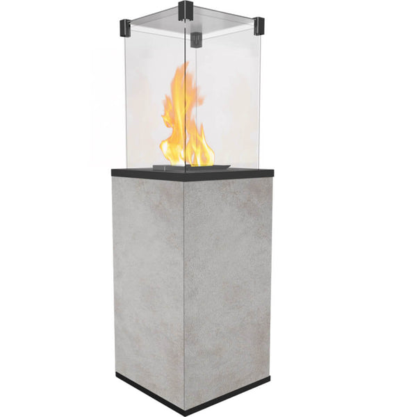 Stufa a Gas da Esterno cm 136,6x44,2x44,2 Flig Gastonia Mini Ossido Grigio con Vetri online