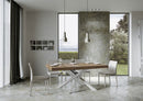 Tavolo Allungabile 200-460x90x77 cm Volantis Premium Quercia Natura Telaio Bianco 