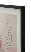 Stampa con Cornice Face C 35x2x47 cm in MDF e Vetro Multicolor      