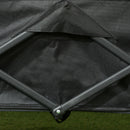 Carrello da Giardino 62L Pieghevole con Maniglia Regolabile, in Metallo e Tessuto Oxford, 76x48x86 cm, Nero      