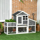 Pollaio Gabbia per Galline da Esterno 161,5x62,5x115 cm in Legno Grigio
