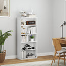 Mobile Libreria a 5 Ripiani 60x24x133,5 cm in Legno Bianco   