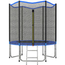Trampolino da Giardino Ø183x200 cm con Rete di Protezione e Scala in Acciaio PP Blu      