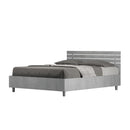 Letto Matrimoniale Francese Testata Doghe Dritta Ankel Grigio Varie Misure